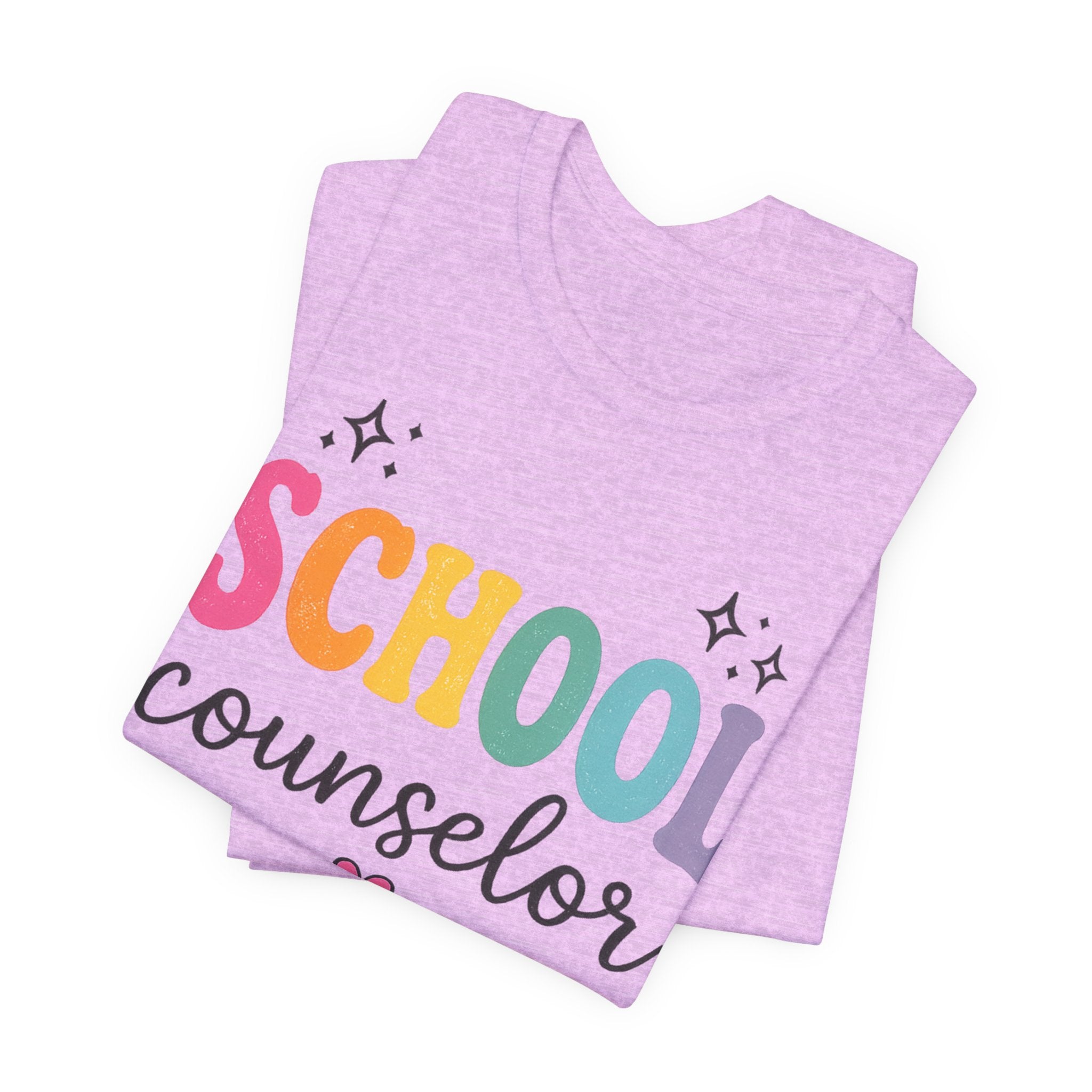 School Counselor T-Shirt — “Kind Heart • Helping Hand • Bright Futures” Cute Rainbow Design