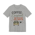 Woman’s Coffee Carpool Jesus T‑Shirt — Christian Faith Graphic Tee