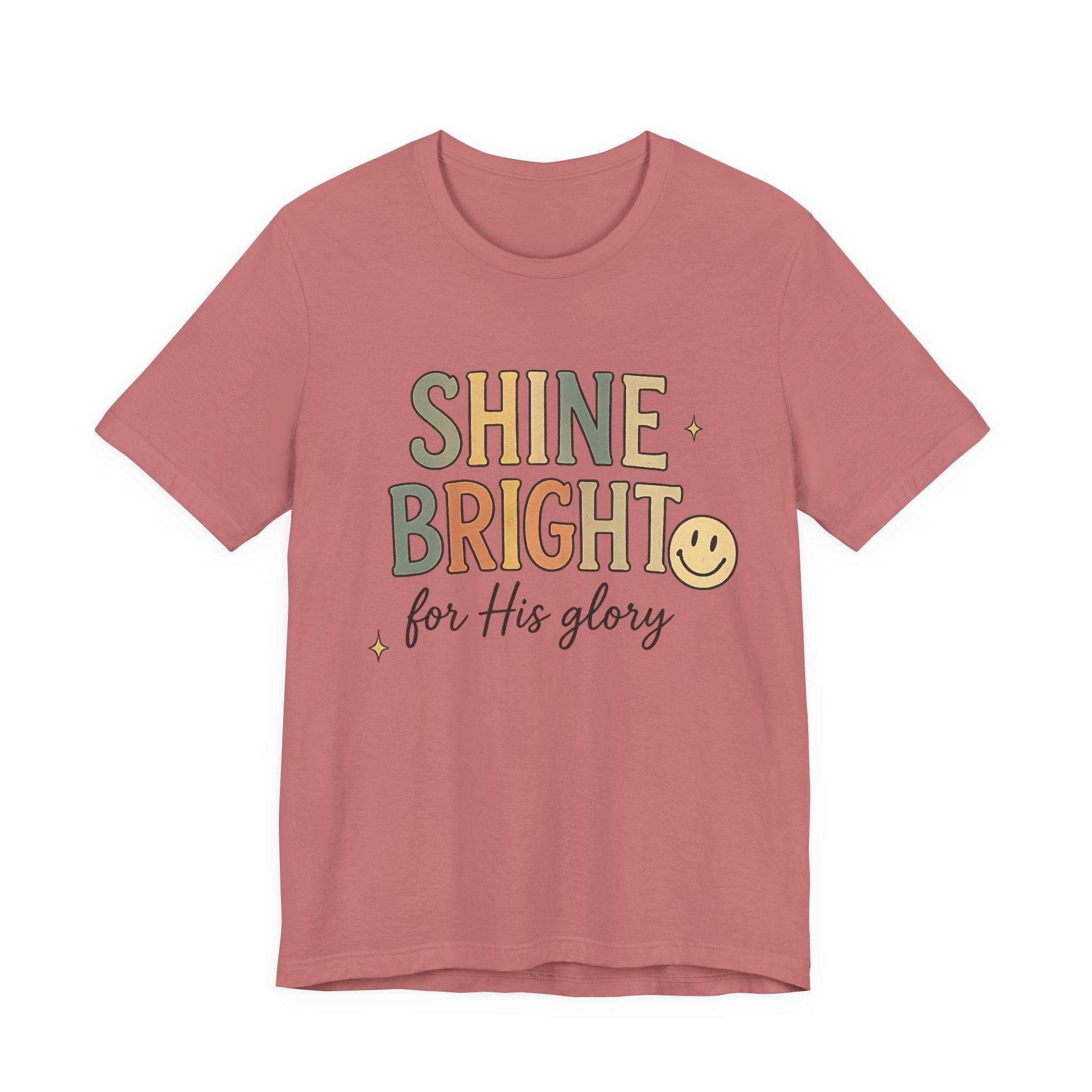 Woman’s Shine Bright for His Glory T-Shirt — Christian Faith Graphic Tee