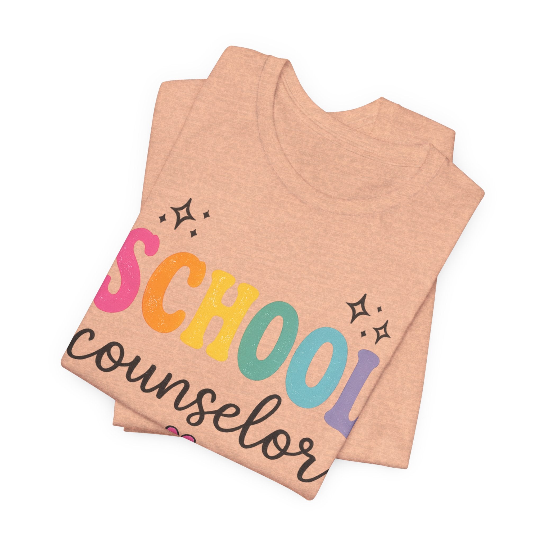 School Counselor T-Shirt — “Kind Heart • Helping Hand • Bright Futures” Cute Rainbow Design