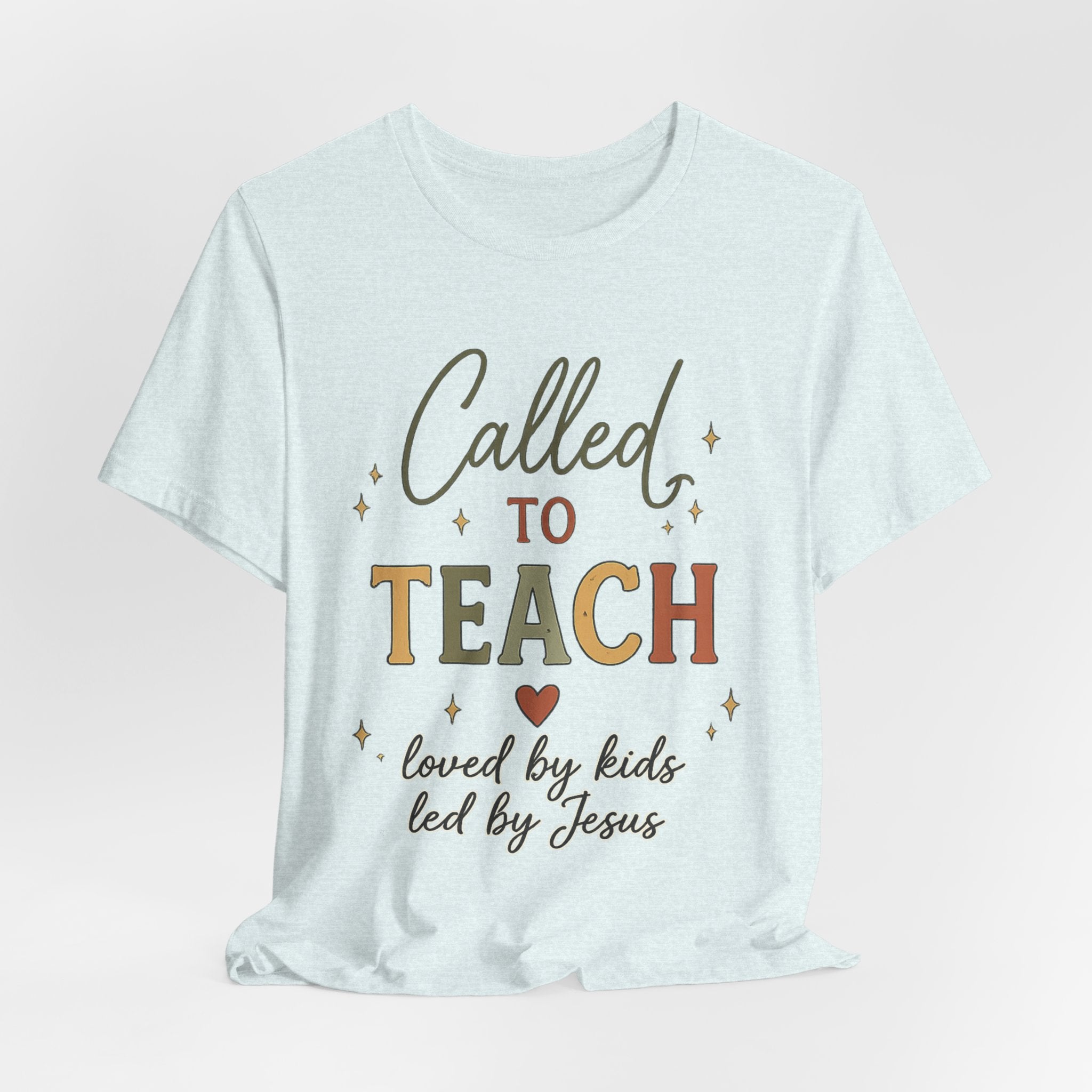 Christian Teacher Shirt | Called to Teach Tee | Loved by Kids Led by Jesus | Teacher Gift | Faith-Based Teacher Shirt