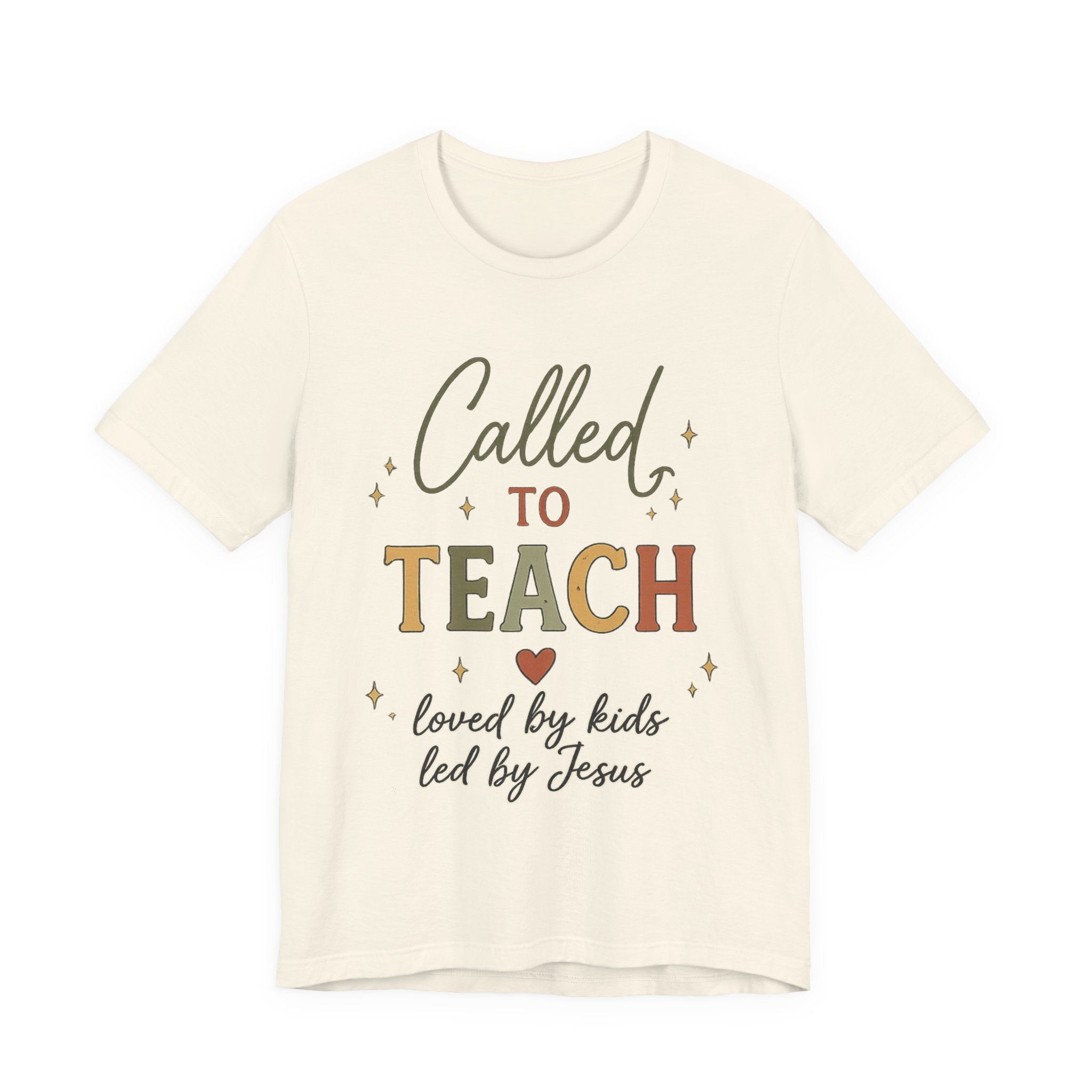 Woman’s Called to Teach T-Shirt — "Loved by Kids, Led by Jesus" Christian Teacher Tee