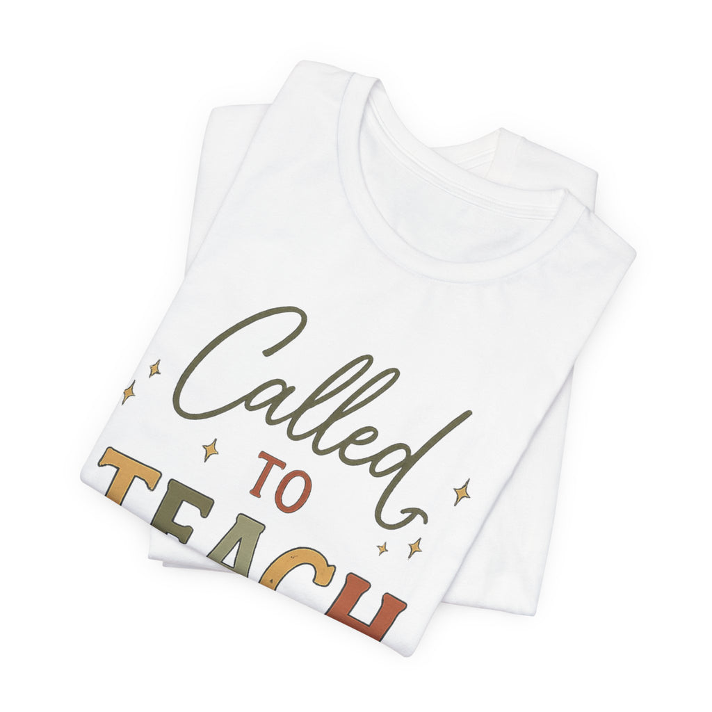 Christian Teacher Shirt | Called to Teach Tee | Loved by Kids Led by Jesus | Teacher Gift | Faith-Based Teacher Shirt
