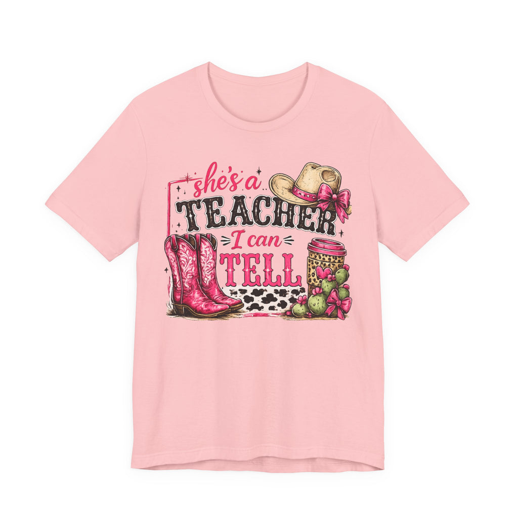“She’s a Teacher I Can Tell" Western Boots & Hat Design