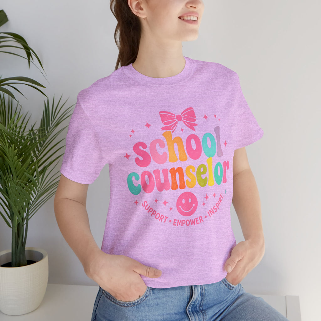 School Counselor T-Shirt — Support • Empower • Inspire