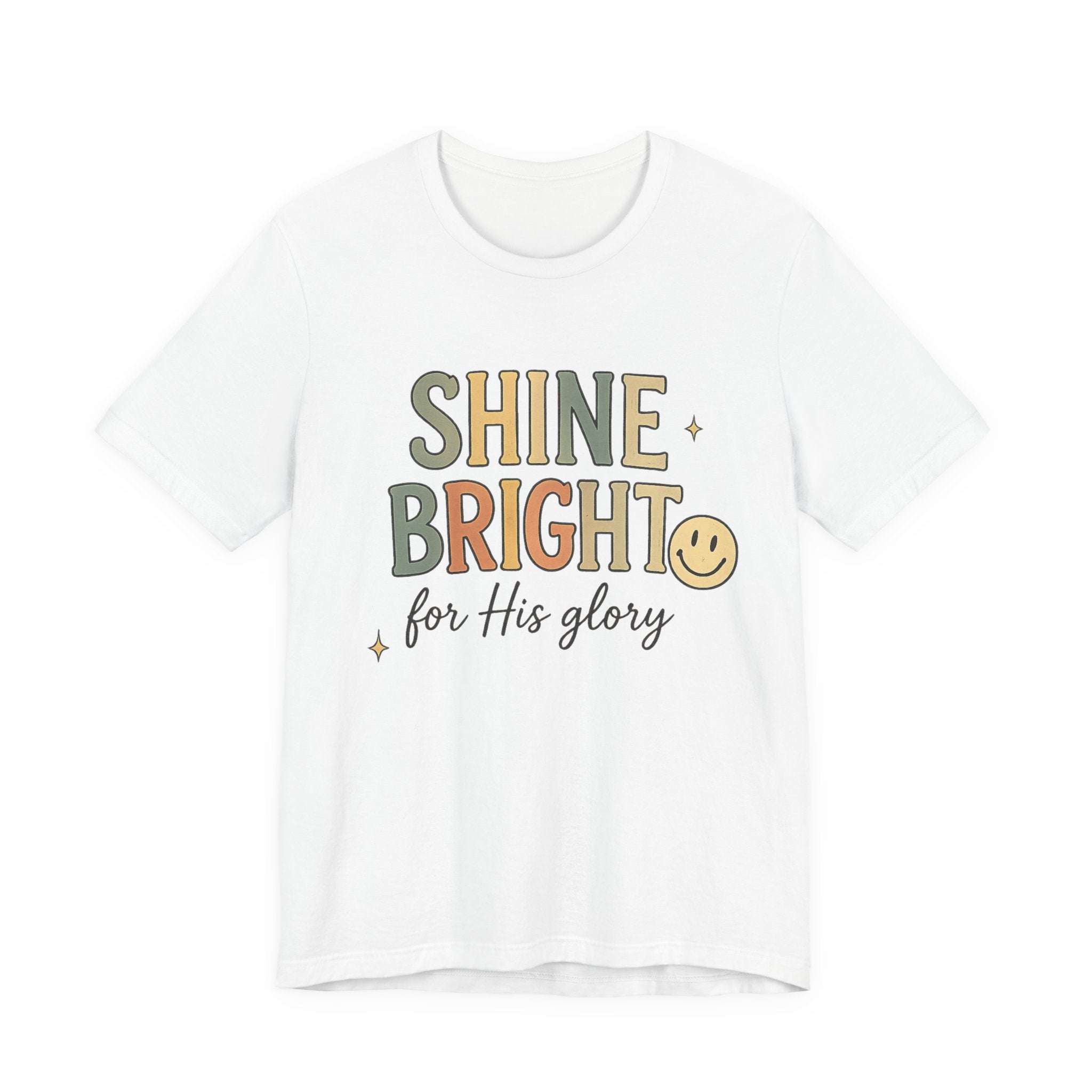 Woman’s Shine Bright for His Glory T-Shirt — Christian Faith Graphic Tee