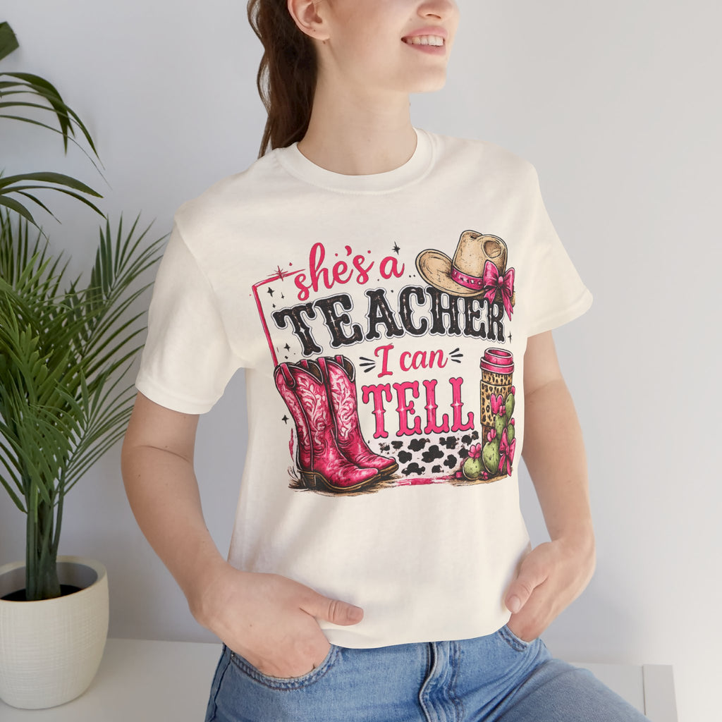 “She’s a Teacher I Can Tell" Western Boots & Hat Design