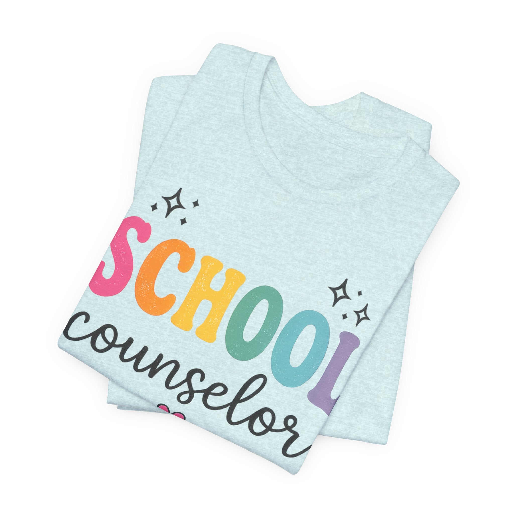 School Counselor T-Shirt — “Kind Heart • Helping Hand • Bright Futures” Cute Rainbow Design