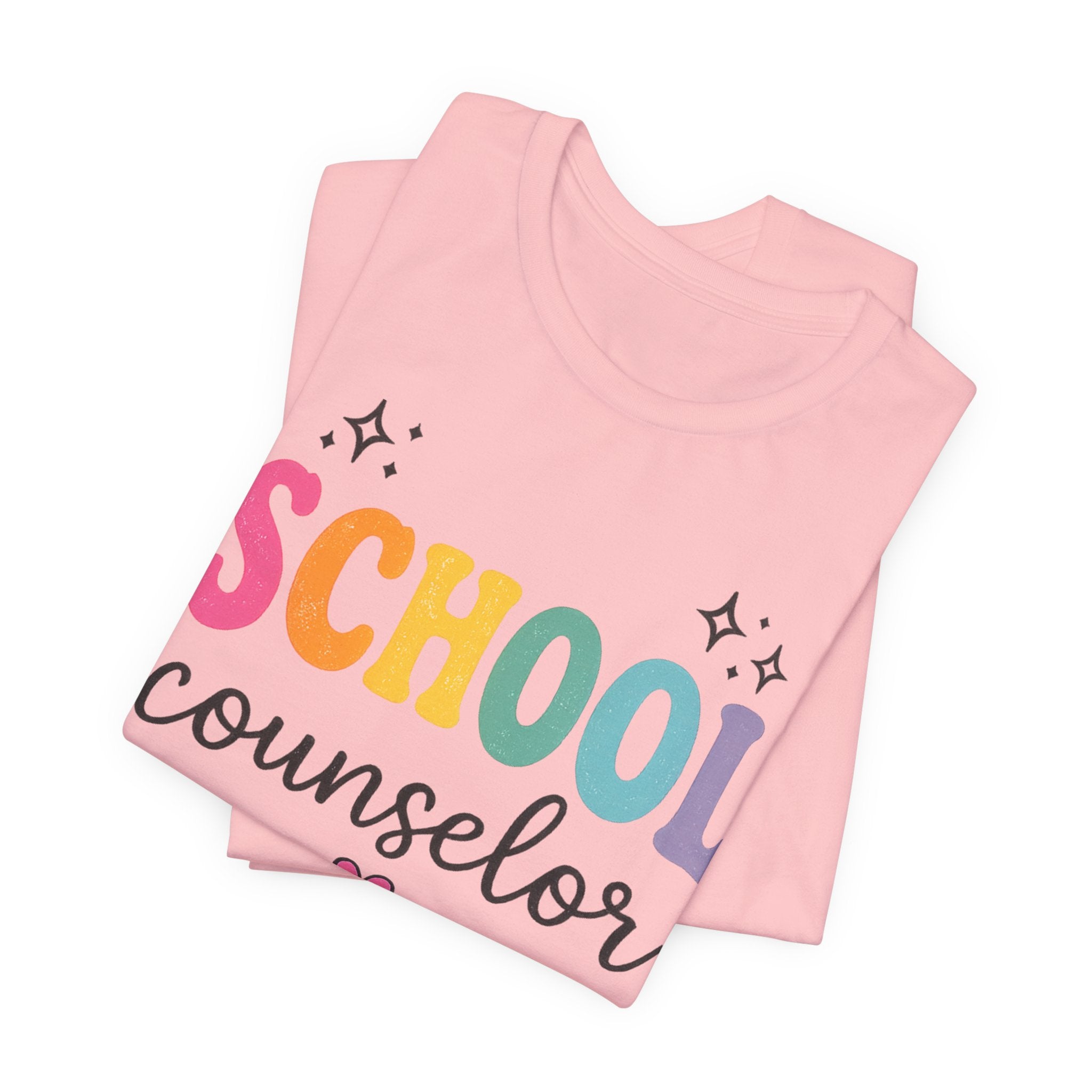 School Counselor T-Shirt — “Kind Heart • Helping Hand • Bright Futures” Cute Rainbow Design