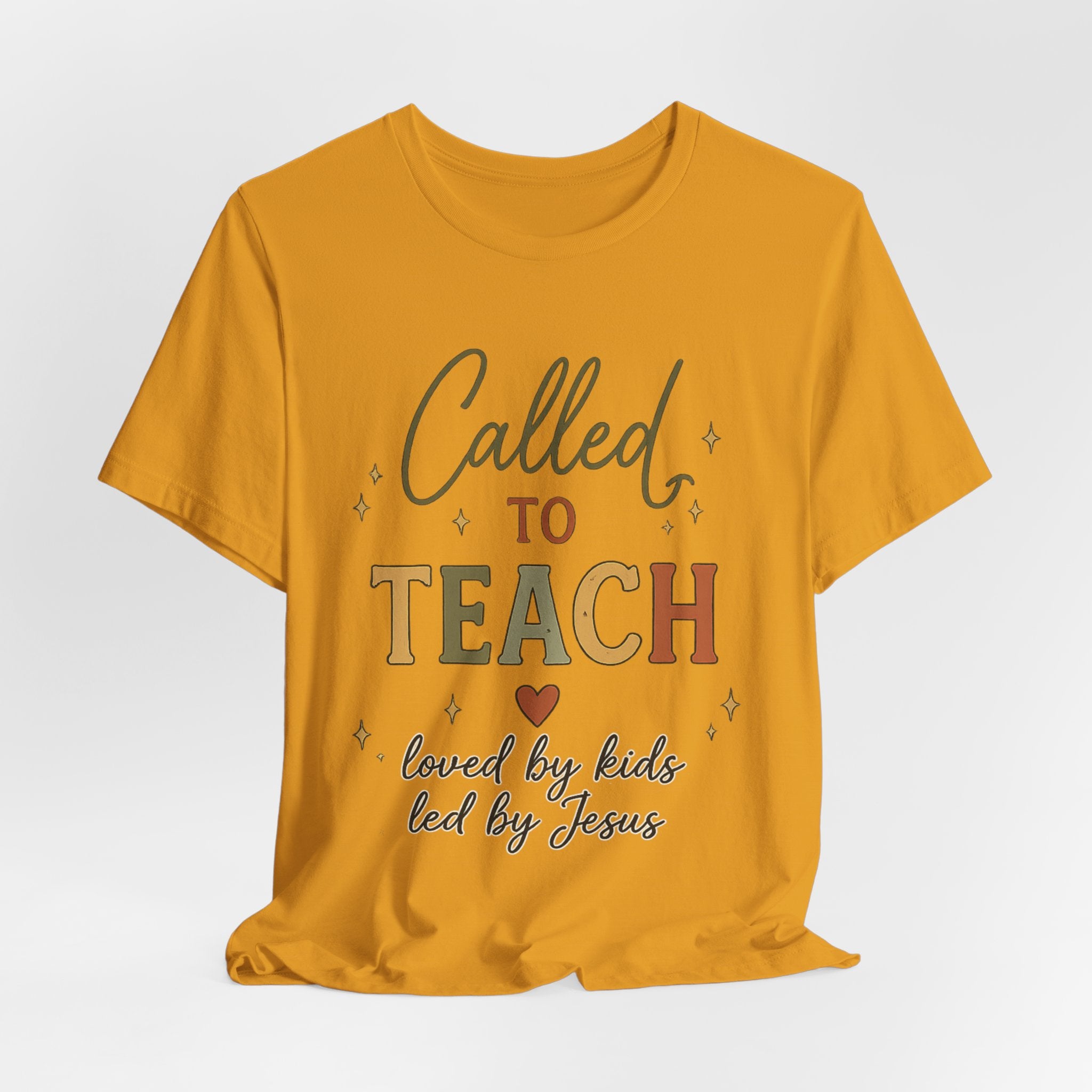 Christian Teacher Shirt | Called to Teach Tee | Loved by Kids Led by Jesus | Teacher Gift | Faith-Based Teacher Shirt