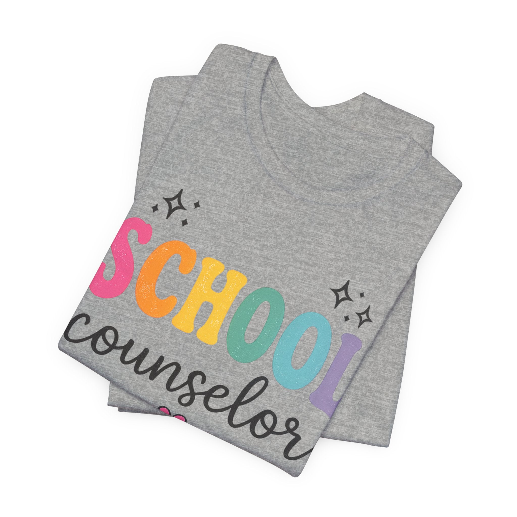 School Counselor T-Shirt — “Kind Heart • Helping Hand • Bright Futures” Cute Rainbow Design